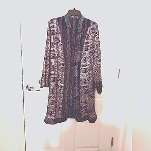 Custom made silk kantha quilt kimono style jacket.
